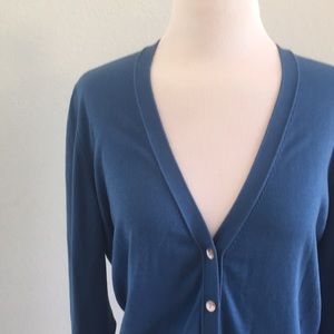 Ann Taylor Blue Cardigan Sweater